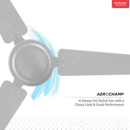 Hindware Aerochamp 1200 mm 3 Blade Ceiling Fan (White, Pack of 1) Hindware Aerochamp 1200 mm 3 Blade Ceiling Fan (White, Pack of 1)